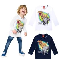 Camiseta Manga Longa Meia Malha Infantil Masculino KYLY Camiseta Manga Longa Meia Malha Infantil Masculino KYLY