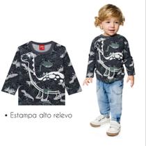 Camiseta Manga Longa Meia Malha Infantil Masculino KYLY Camiseta Manga Longa Meia Malha Infantil Masculino KYLY