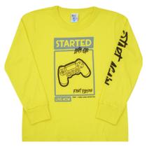 Camiseta Manga Longa Meia Malha Infantil Masculino Pulla Bulla