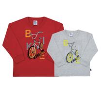 Camiseta Manga Longa Meia Malha Infantil Masculino Pulla Bulla Camiseta Manga Longa Meia Malha Infantil Masculino Pulla Bulla