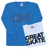 Camiseta Manga Longa Meia Malha Infantil Masculino Pulla Bulla