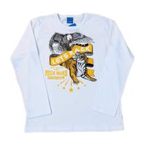 Camiseta Manga Longa Meia Malha Infantil Masculino WRK