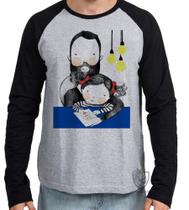 Camiseta Manga Longa Melhor pai menina Camiseta Manga Longa Melhor pai menina
