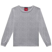 Camiseta Manga Longa Menino em Algodão Mescla - Kyly