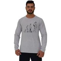 Camiseta Manga Longa Moletinho MXD Conceito Evolution Camiseta Manga Longa Moletinho MXD Conceito Evolution