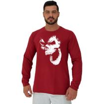 Camiseta Manga Longa Moletinho MXD Conceito Monkey Skull Camiseta Manga Longa Moletinho MXD Conceito Monkey Skull