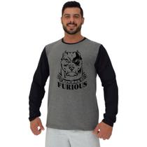 Camiseta Manga Longa Moletinho MXD Conceito Pitbull Furious