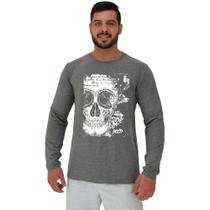 Camiseta Manga Longa Moletinho MXD Conceito Scribbled Skull Camiseta Manga Longa Moletinho MXD Conceito Scribbled Skull