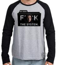 Camiseta Manga Longa Mr. Robot Camiseta Manga Longa Mr. Robot
