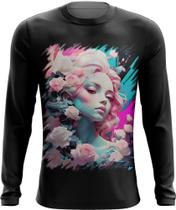 Camiseta Manga Longa Mulher de Rosas Paixão 4 Camiseta Manga Longa Mulher de Rosas Paixão 4