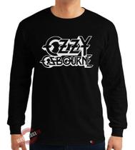 Camiseta Manga Longa Ozzy Osbourne Black Sabbath Banda Rock Camiseta Manga Longa Ozzy Osbourne Black Sabbath Banda Rock