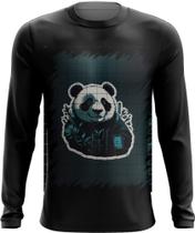 Camiseta Manga Longa Panda Com Roupa Estilosa 7