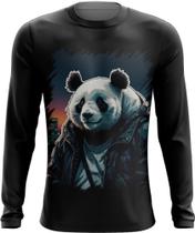 Camiseta Manga Longa Panda Com Roupa Estilosa 8
