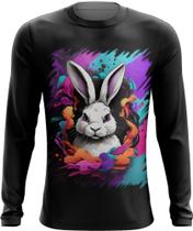 Camiseta Manga Longa Páscoa Coelhinho Artístico Design 17 - Kasubeck Store