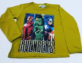 Camiseta Manga Longa Personagem Os Vingadores Camiseta Manga Longa Personagem Os Vingadores