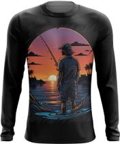 Camiseta Manga Longa Pesca Esportiva Pôr do Sol Peixes 25 - Kasubeck Store