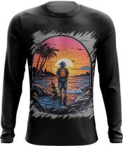 Camiseta Manga Longa Pesca Esportiva Pôr do Sol Peixes 8 - Kasubeck Store