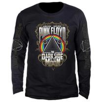 Camiseta Manga Longa Pink Floyd The Dark Side of the Moon Oficial Stamp