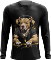 Camiseta Manga Longa Pitbull com Headphones 10