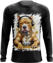 Camiseta Manga Longa Pitbull com Headphones 4