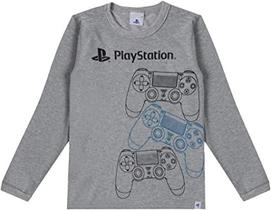 Camiseta Manga Longa PLAYSTATION Meia Malha Menino Malwee 91882 Camiseta Manga Longa PLAYSTATION Meia Malha Menino Malwee 91882