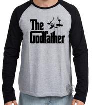 Camiseta Manga Longa Poderoso Chefão máfia Camiseta Manga Longa Poderoso Chefão máfia