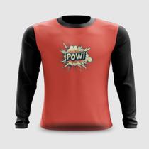 Camiseta Manga Longa POW Quadrinhos Gibi