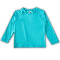 Camiseta Manga Longa Praia Azul Turquesa Tip Top Uv50+