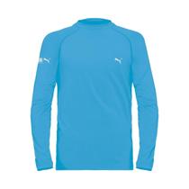 Camiseta Manga Longa Puma Proteção Solar UV50+ Infantil - Azul Claro - 12