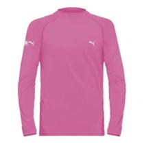 Camiseta Manga Longa Puma Proteção Solar UV50+ Infantil - Rosa Claro - 06 Camiseta Manga Longa Puma Proteção Solar UV50+ Infantil - Rosa Claro - 06