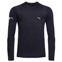 Camiseta Manga Longa Puma Proteção Solar UV50+ Logo Pequeno Masculina - Preto - G