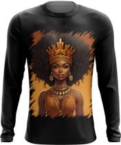 Camiseta Manga Longa Rainha Africana Queen Afric 2