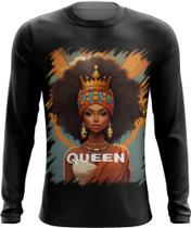 Camiseta Manga Longa Rainha Africana Queen Afric 5