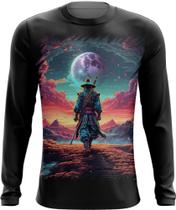 Camiseta Manga Longa Samurai Ronin Sunset Sem Mestre 5 Camiseta Manga Longa Samurai Ronin Sunset Sem Mestre 5