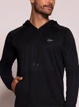 Camiseta Manga Longa Selene Sport 22020.001 Masculina Fitness Capuz e Bolsos Poliéster T. P/GG