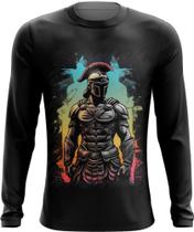 Camiseta Manga Longa Soldado Romano Império 23