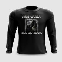 Camiseta Manga Longa Sou do Rock Carnaval Meme