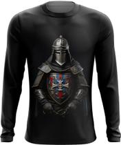 Camiseta Manga Longa Templário Medieval Cruzadas 2