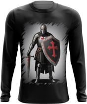 Camiseta Manga Longa Templário Medieval Cruzadas 5