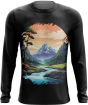 Camiseta Manga Longa Templo Budista Anime Buda 10 Camiseta Manga Longa Templo Budista Anime Buda 10