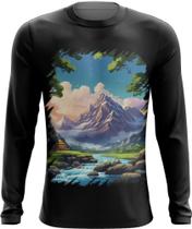 Camiseta Manga Longa Templo Budista Anime Buda 11 Camiseta Manga Longa Templo Budista Anime Buda 11