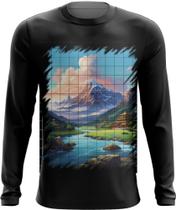 Camiseta Manga Longa Templo Budista Anime Buda 4 Camiseta Manga Longa Templo Budista Anime Buda 4