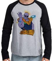 Camiseta Manga Longa Thanos dedos Camiseta Manga Longa Thanos dedos