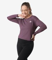 Camiseta manga longa the north face feminina hyper tee midnight