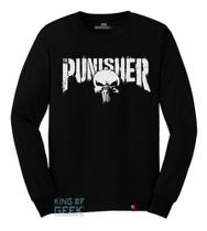 Camiseta Manga Longa The Punisher Camisa Justiceiro Camiseta Manga Longa The Punisher Camisa Justiceiro