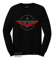 Camiseta Manga Longa Top Gun Marverick Camisa Filme Clássico