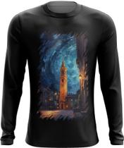 Camiseta Manga Longa Torre do Relógio Van Gogh 1