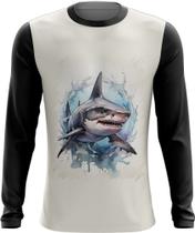 Camiseta Manga Longa Tubarão Shark Rei dos Mares 7 Camiseta Manga Longa Tubarão Shark Rei dos Mares 7