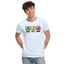 Camiseta Manhã Tarde Noite Surf Drink Sex Camisa Personalizada Blusa Adulto Algodão com Poliéster