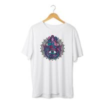 Camiseta Mão de Hamsá Mandala - Linha Zen